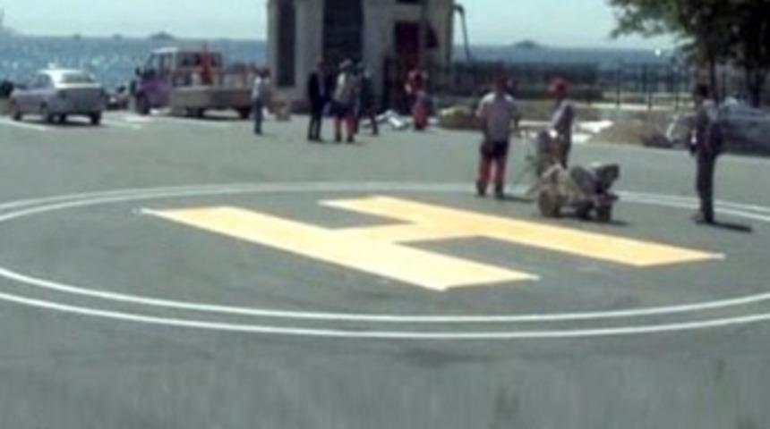 Olağanüstü haller için helikopter pisti!