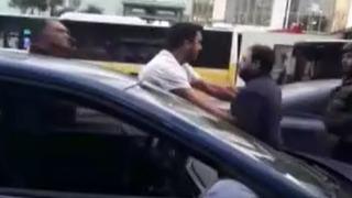 Mecidiyeköy'de tartışma! '50 tane dosyam var' diyerek üzerine yürüdü