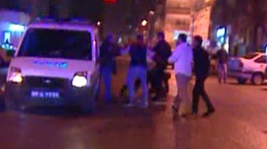 Kaza sonrası kavga!