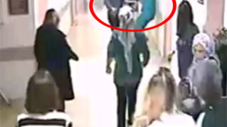 Doktora dayak g&uuml;venlik kamerasında