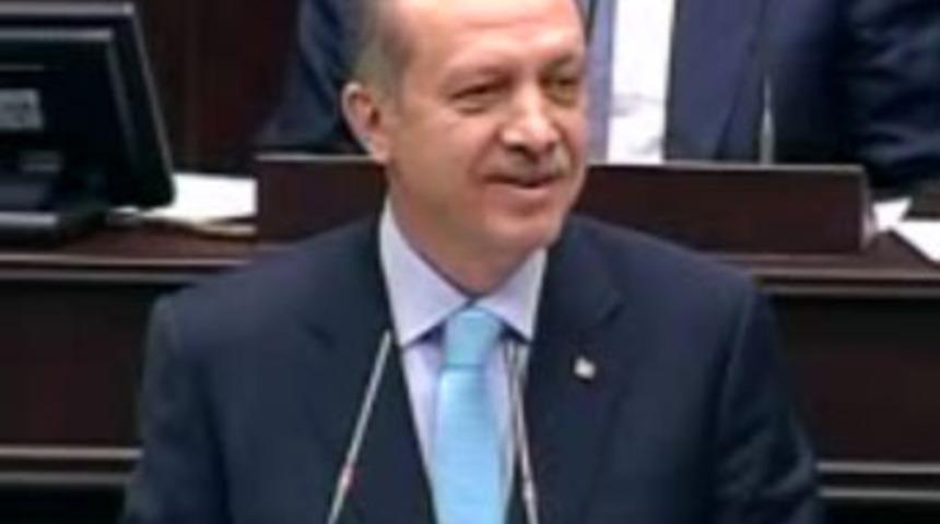 Erdoğan g&uuml;lmekten adeta konuşamadı