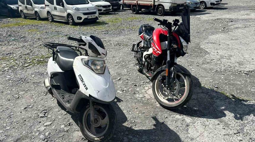 Motosikletli gaspçılar kamerada