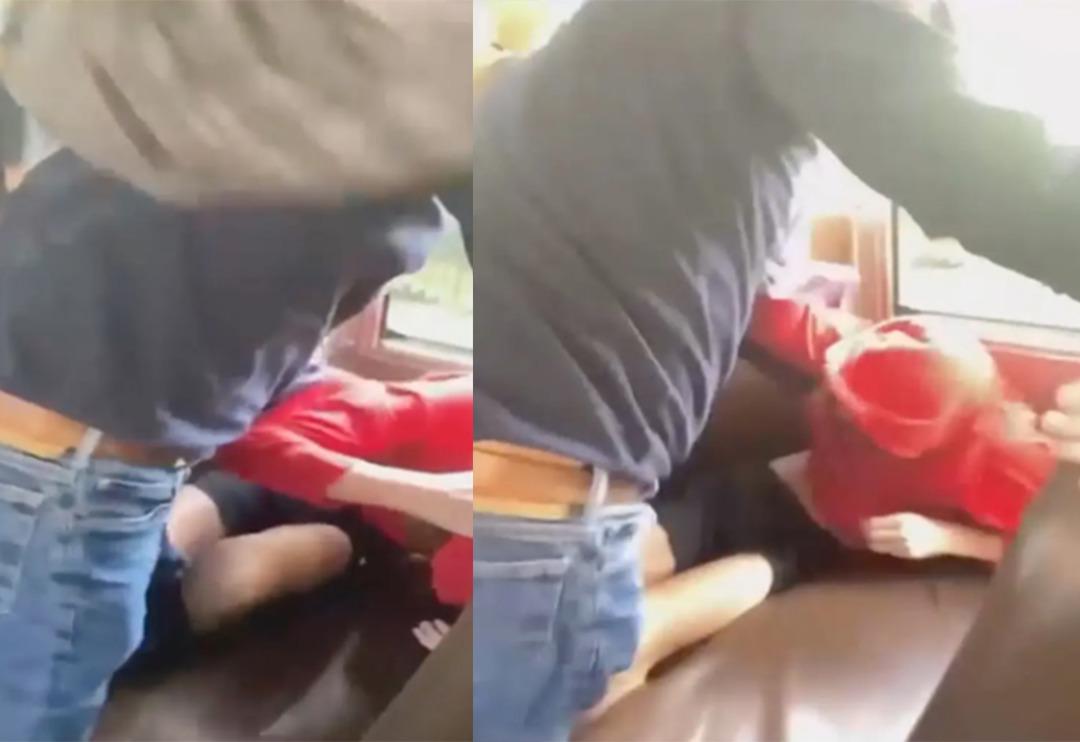 Okul servisinde korkun&ccedil; anlar! Servis şof&ouml;r&uuml; ortaokul &ouml;ğrencisini darp etti... G&ouml;r&uuml;nt&uuml;ler infiale neden oldu