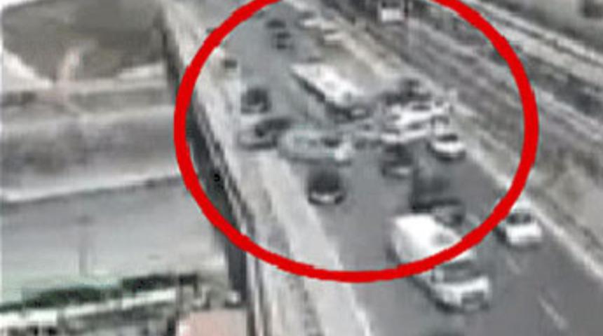 E-5'teki otob&uuml;s dehşeti kamerada