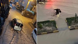 Cizre’de sağanak! Cadde ve sokaklar göle döndü