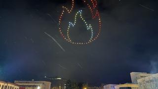 Çankırı'da Nevruz kutlamalarında dron ışık gösterisi yapıldı