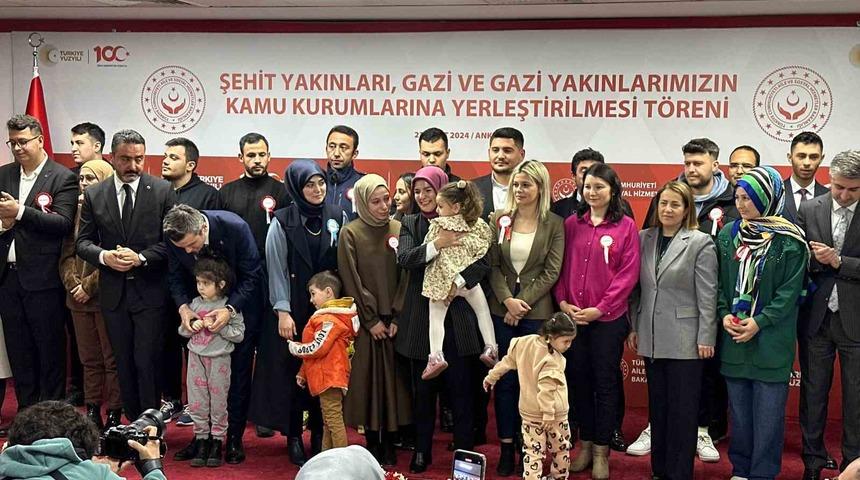 591 şehit yakını, gazi ve gazi yakınının kamu kurumlarına ataması yapıldı