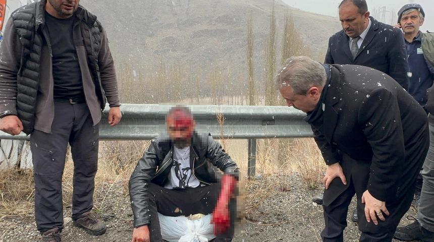 BBP Genel Başkanı Destici'den yaralı şoföre yardım