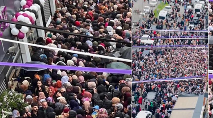İndirimi duyan akın etti! İzdiham oluştu... Ekipler açılışı iptal etti, mağazanın kapılarını kapattırdı