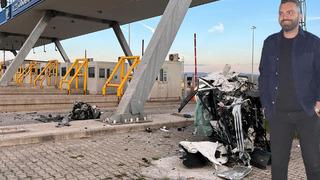 Aracın motoru yerinden fırladı! Kocaeli'de feci kaza, gişelere çarpıp takla attı