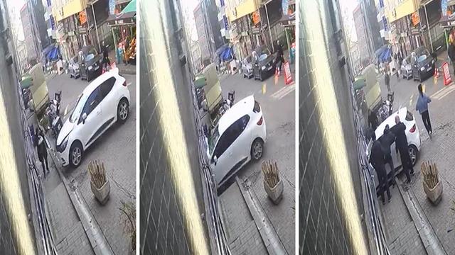 Fren yerine gaza basınca eve daldı, ortalık savaş alanına döndü! Kaza anı kamerada