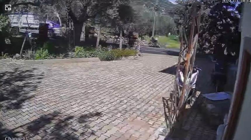 Motosikletlinin ölüme gidişi kamerada