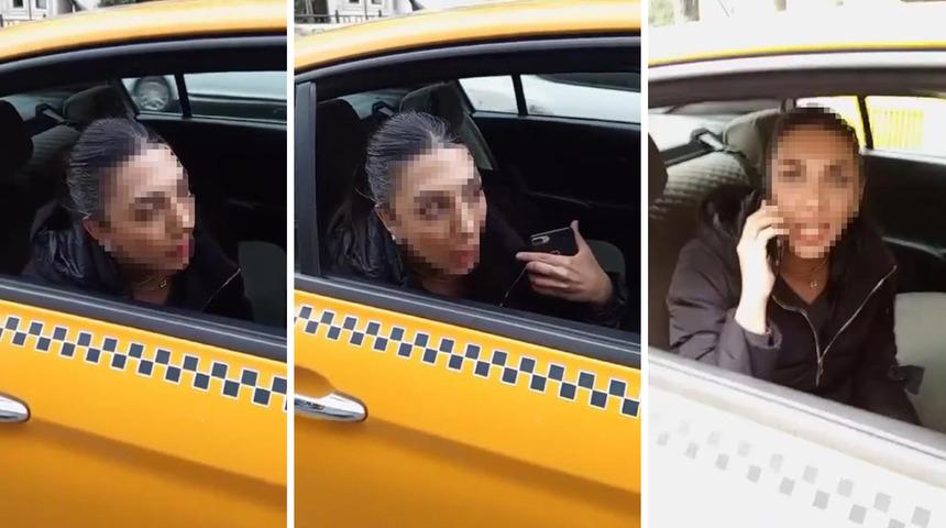 Taksici ile yolcu arasında 'hızlı gitmedin' kavgası kamerada! 'Beni dövüyor' diye bağırıp küfür yağdırdı