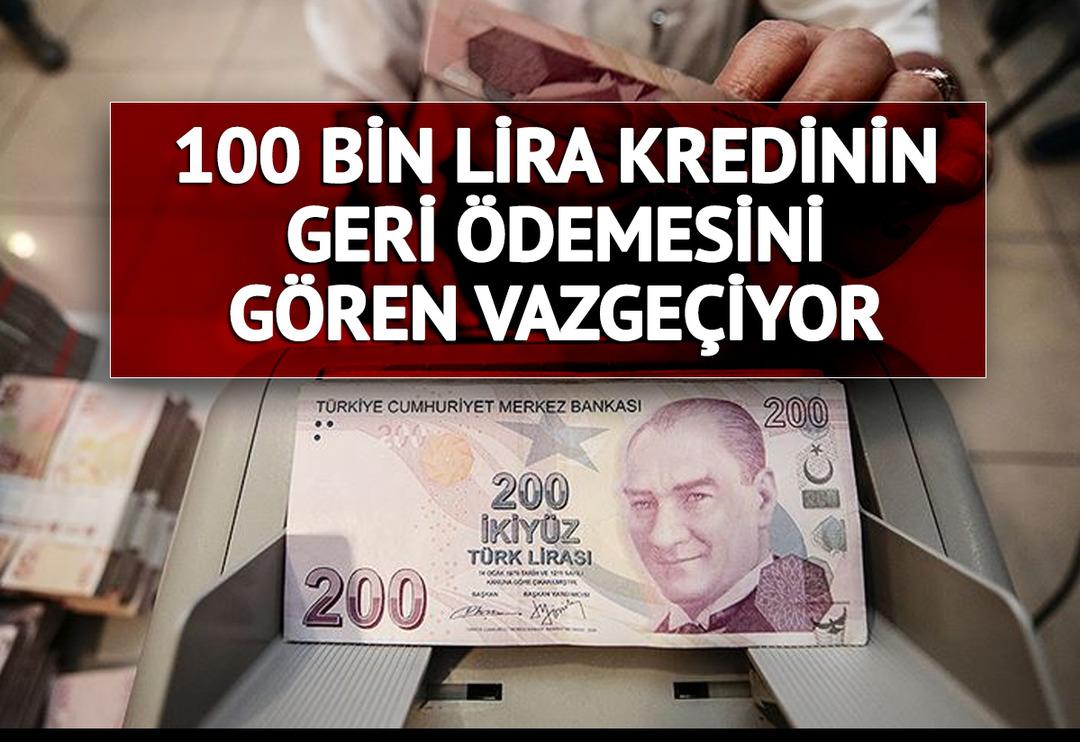 Kredi &ccedil;ekmek hayal oldu! 100 bin TL'lik ihtiya&ccedil; kredisinin geri &ouml;demesini g&ouml;ren vazge&ccedil;iyor... Aylık taksidi bakın ne kadar oldu?