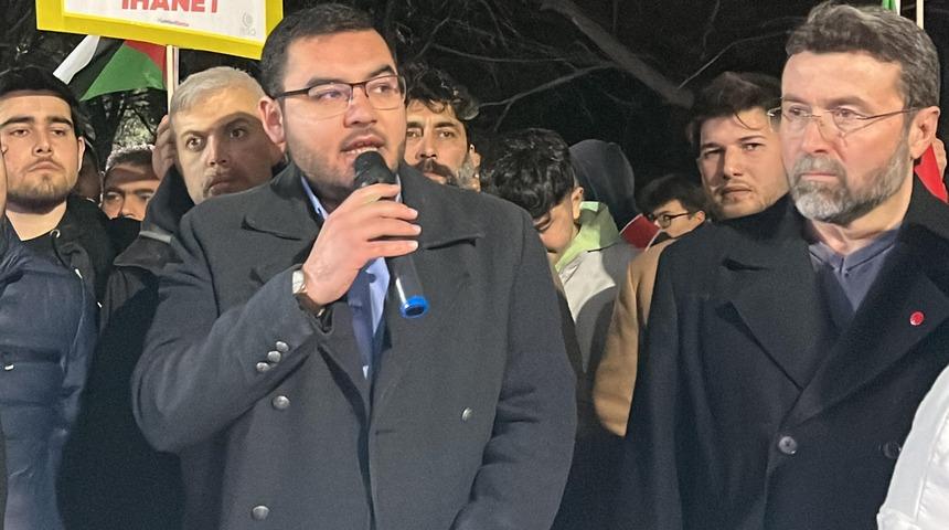 Burdur'da Filistinlilere destek gösterisi yapıldı