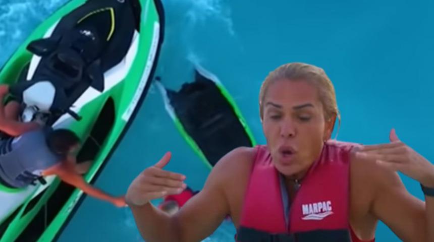Survivor All Star ödülünde büyük kaza! Yunus Emre jet ski'nin kontrolünü kaybetti! Nagihan Karadere ölümden döndü