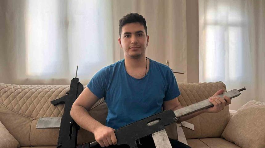 Mardin’de silah tasarımı ve üretimi yapan lise öğrencisinin hedefi tank ve top yapmak