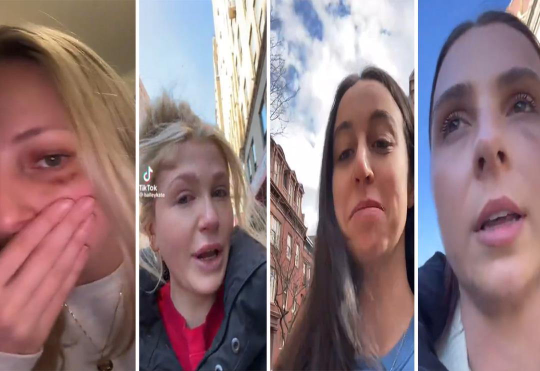 D&ouml;rt farklı kadın aynı saldırı! Sokakta y&uuml;r&uuml;d&uuml;kleri sırada tanımadıkları bir adam tarafından yumruklandılar... O anları TikToktan paylaşınca g&uuml;ndem yarattılar