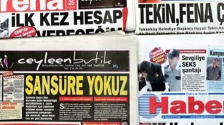 Samsun'da basına 3'&uuml;nc&uuml; sayfa sans&uuml;r&uuml;