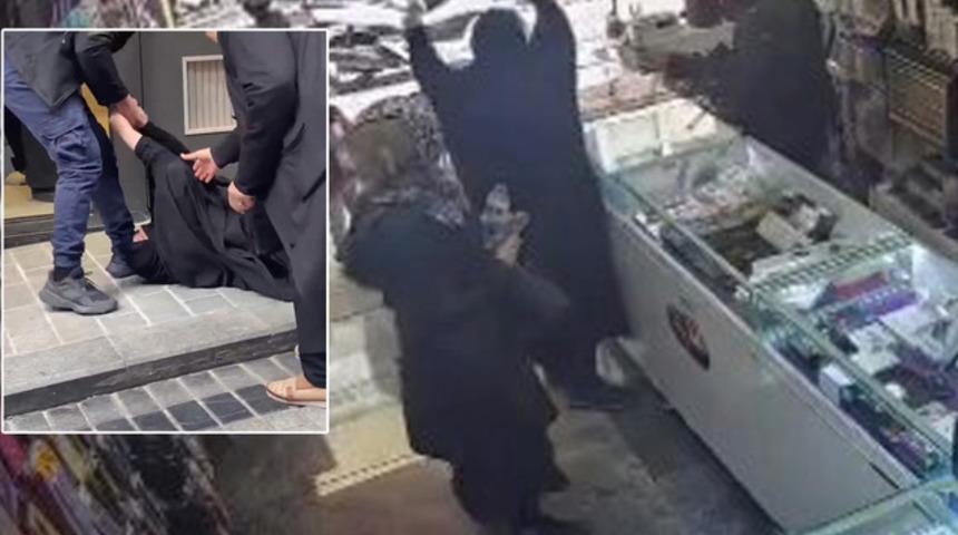 Fatih'te çarşaflı kadını darbeden şüpheli tutuklandı