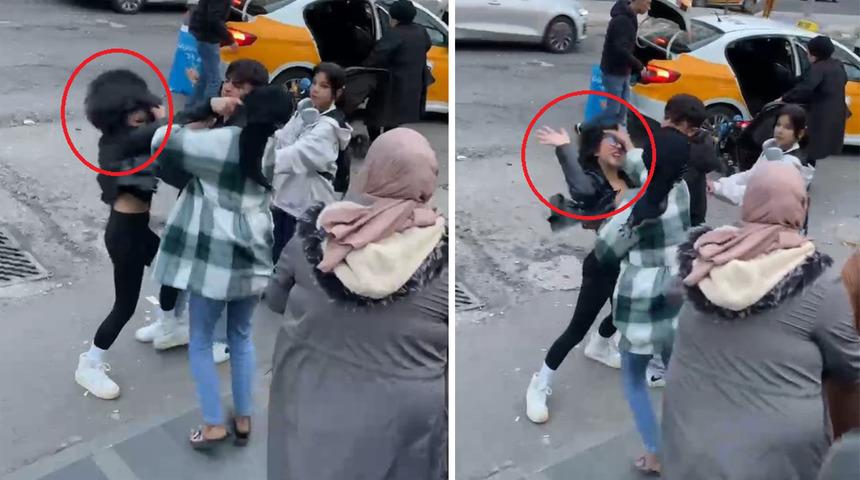 Genç kızı AVM önünde tekme tokat dövdüler, sebebi 'pes' dedirtti! O anlar kamerada