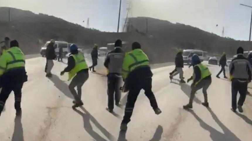 Akkuyu güç santralinde gerginlik! İşçiler firma yetkililerinin araçlarını taşladı