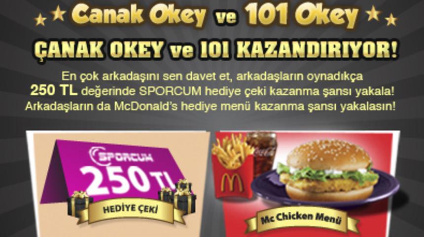 &Ccedil;anak okey ve 101 okey kazandırıyor