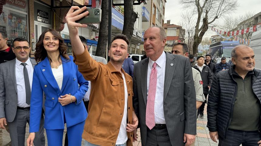 Memleket Partisi Genel Başkanı İnce, seçim çalışmalarını Balıkesir'de sürdürdü