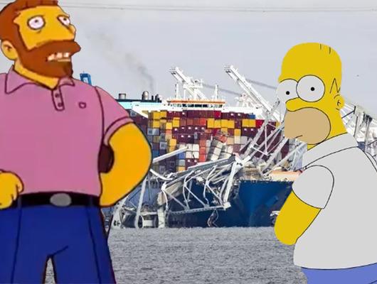 Simpsonlar Baltimore köprüsünün çökeceğini de mi bildi?