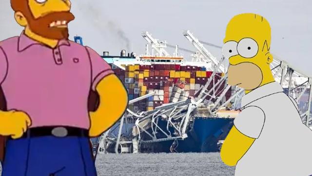 Simpsonlar Baltimore köprüsünün çökeceğini de mi?