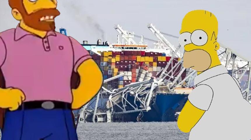 Simpsonlar bunu da mı bildi? Sosyal medya Simpsonlar'ın Baltimore köprüsünün çökeceğini öngördüğünü iddia ediyor