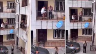 Kocasını evde başka bir kadınla bastı! Eşinin sevgilisi korkudan çareyi balkondan atlayarak kaçmakta buldu