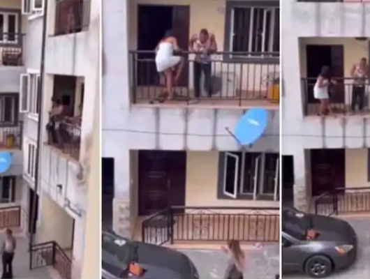 Kocasını evde başka bir kadınla bastı! Sevgilisi korkudan balkondan atladı