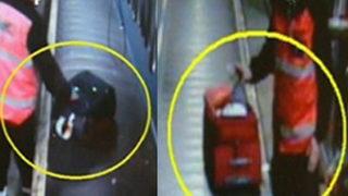 Havaalanındaki o anlar kamerada!