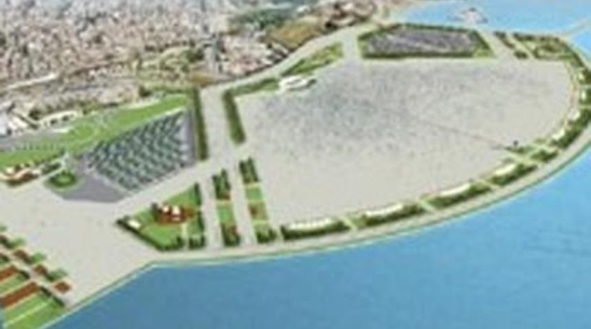 Sahilyolu kenarında miting ve konser alanı