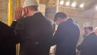 Cumhurbaşkanı Erdoğan, akşam namazını Ayasofya-i Kebir Cami-i Şerifi'nde kıldı