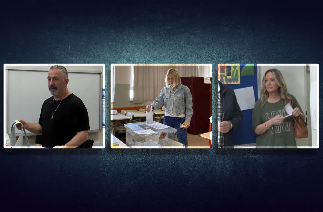 31 Mart yerel se&ccedil;imlerinde &uuml;nl&uuml;ler sandık başında! Cem Yılmaz yine kendini tutamadı