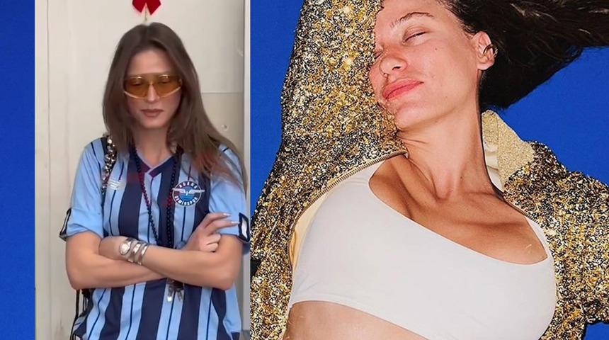 Serenay Sarıkaya, oy kullanmaya Adana Demirspor formasıyla geldi!