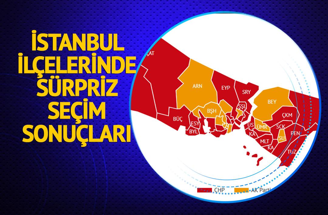 SON DAKİKA | İstanbul'da il&ccedil;elerde tablo tersine d&ouml;nd&uuml;! CHP bir&ccedil;oğunu kazandı: Bah&ccedil;elievler, &Uuml;sk&uuml;dar, Sancaktepe, Bayrampaşa, Silivri, &Ccedil;atalca, Tuzla, Ey&uuml;p...