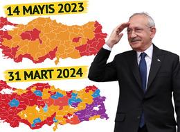 Türkiye haritası kırmızıya döndü, Kılıçdaroğlu göndermeleri olay oldu: "Sakın öndeyiz diye twit atma"