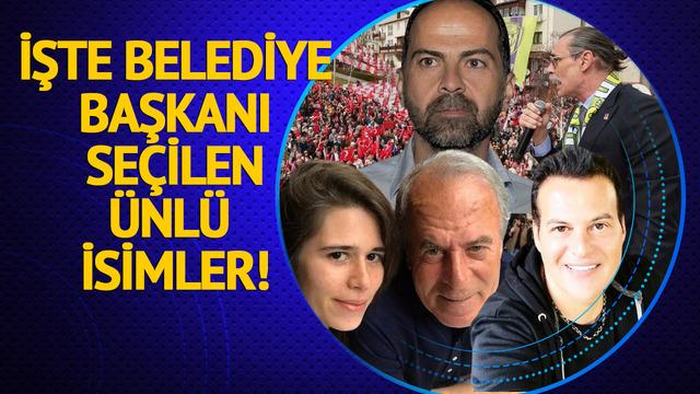 Erdal Beşikçioğlu, Hakan Peker, Gökhan Zan, Davut Güloğlu, İrfan Değirmenci yarışıyordu! İşte belediye başkanı seçilen ünlü isimler