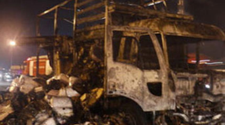 TEM'de yangın trafiği