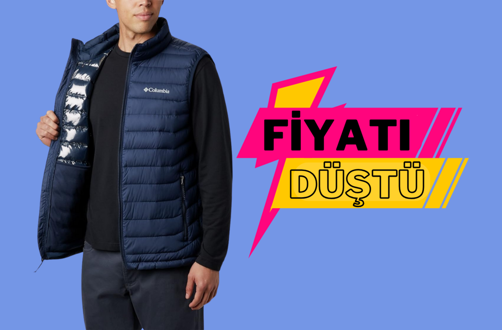 Hem şık hem rahat! Columbia Powder Lite Erkek Yelek'te kaçırılmayacak fırsat