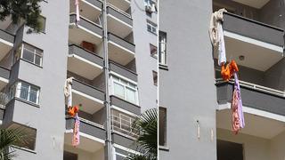Hırsızlık için 8. kattaki daireye girdi! Çarşafla balkondan inmek isteyince düşüp hayatını kaybetti