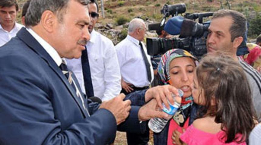 Yardımlarına Bakan Eroğlu koştu