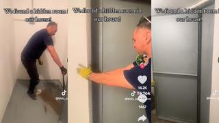 Evlerindeki kitaplığın arkasında gizli oda bulan çift polise haber verdi! Komplo teorileri havada uçuştu... Bomba sığınağı,panik odası, silah kasası