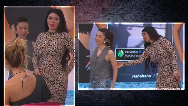 Aramızda Kalmasın canlı yayınında bomba anlar! Müge Dağıstanlı Ebru Polat'a 'Kalça estetiği var mı?' diye sordu! 'Elleyebilirsin' deyince... 