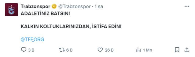 Cezaların açıklanmasının ardından Trabzonspor'dan istifa paylaşımı geldi! 640xauto