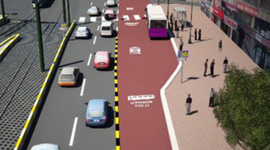 Toplu Taşıma Yolu'nu servisler de kullanacak