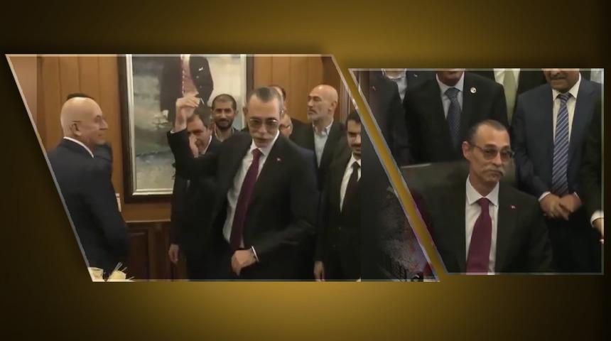 Devir teslim töreninde ilginç anlar! Eski başkan törene katılmadı, koltuk uçarak geldi